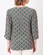 Flowy Tunisian collar blouse femme La Fiancée