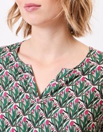 Flowy Tunisian collar blouse femme La Fiancée