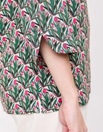 Flowy Tunisian collar blouse femme La Fiancée