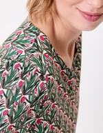 Flowy Tunisian collar blouse femme La Fiancée