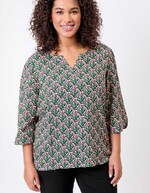 Flowy Tunisian collar blouse femme La Fiancée
