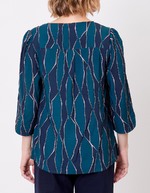 Flowy Tunisian collar blouse femme La Fianc&eacute;e