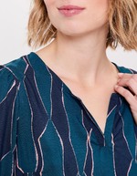 Flowy Tunisian collar blouse femme La Fianc&eacute;e