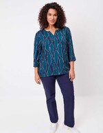 Flowy Tunisian collar blouse femme La Fianc&eacute;e