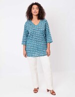 Printed organic cotton women’s tunic femme La Fiancée