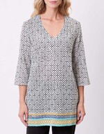 Printed organic cotton women&rsquo;s tunic femme La Fianc&eacute;e