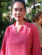 Striped organic cotton long-sleeve blouse femme La Fiancée