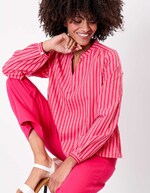 Striped organic cotton long-sleeve blouse femme La Fiancée