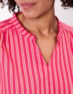 Striped organic cotton long-sleeve blouse femme La Fiancée