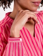 Striped organic cotton long-sleeve blouse femme La Fiancée