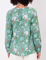Loose cotton long-sleeve blouse femme La Fianc&eacute;e
