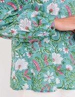 Loose cotton long-sleeve blouse femme La Fianc&eacute;e