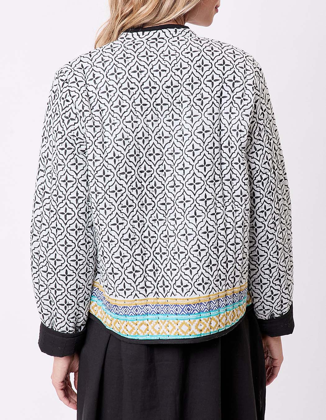 Reversible organic cotton quilted jacket femme La Fiancée