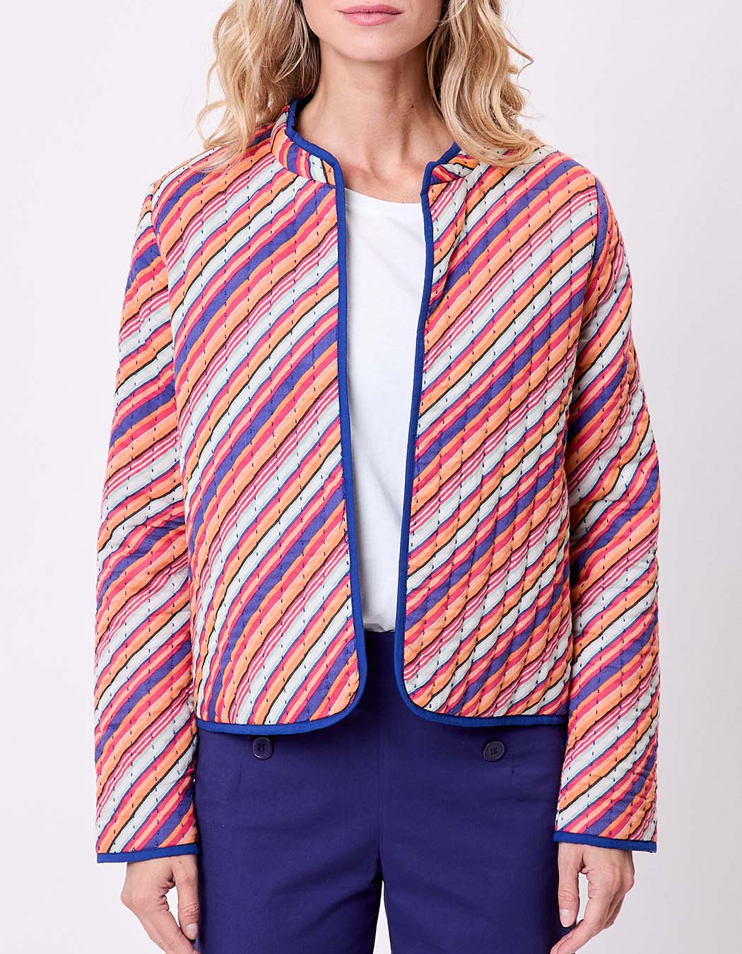 Reversible organic cotton quilted jacket femme La Fiancée