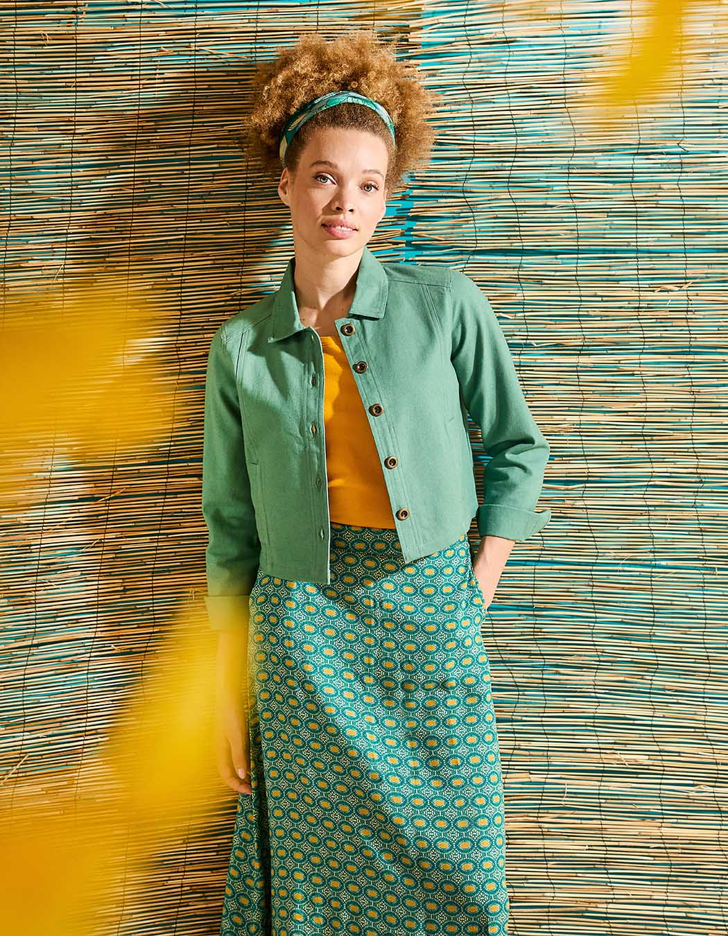 Short organic cotton jacket femme La Fiancée