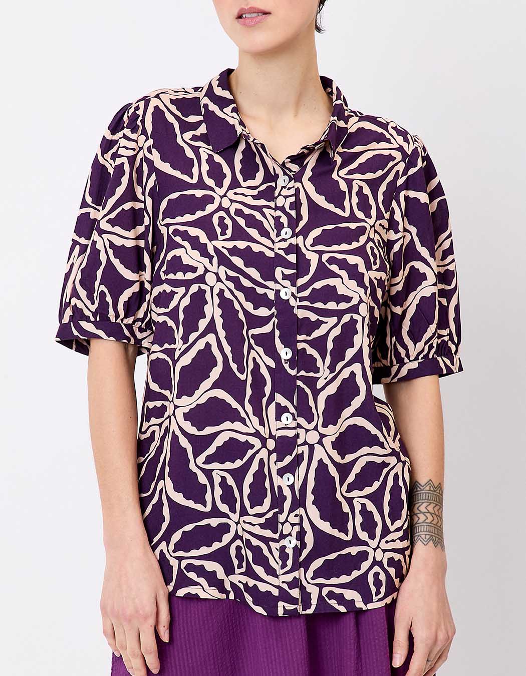 Fluid short-sleeve blouse femme Princesse Nomade