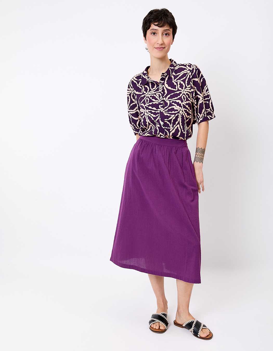 Fluid short-sleeve blouse femme Princesse Nomade