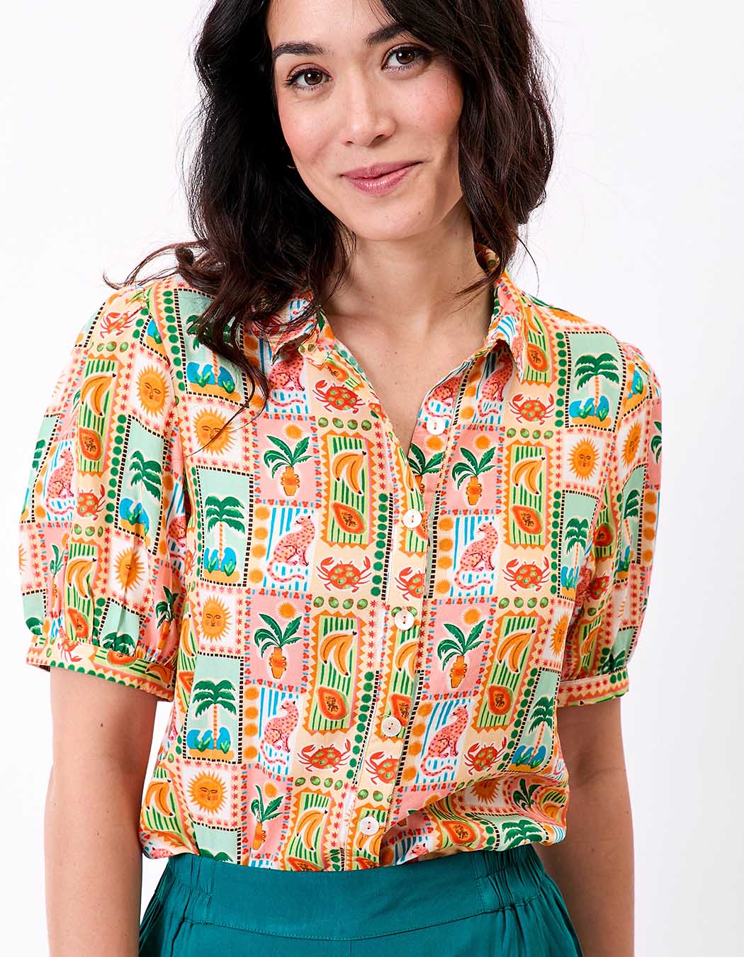 Fluid short-sleeve blouse femme Princesse Nomade