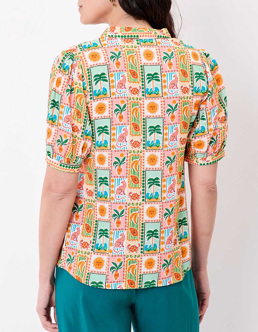 Fluid short-sleeve blouse femme Princesse Nomade