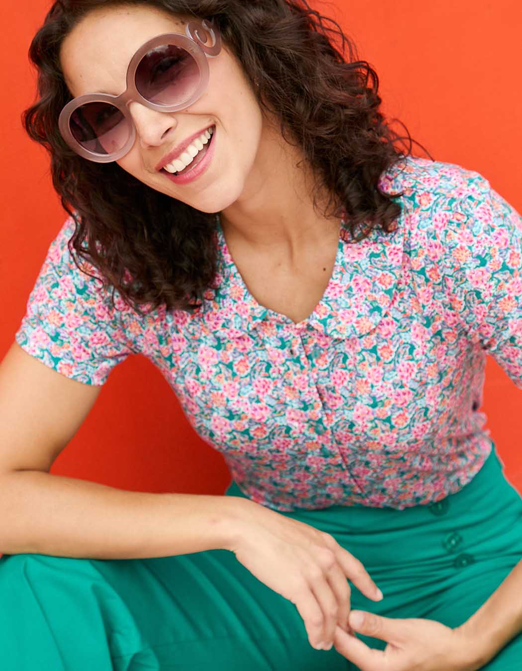 Short-sleeve knit blouse femme Princesse Nomade