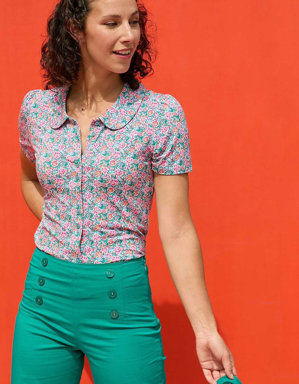 Short-sleeve knit blouse femme Princesse Nomade