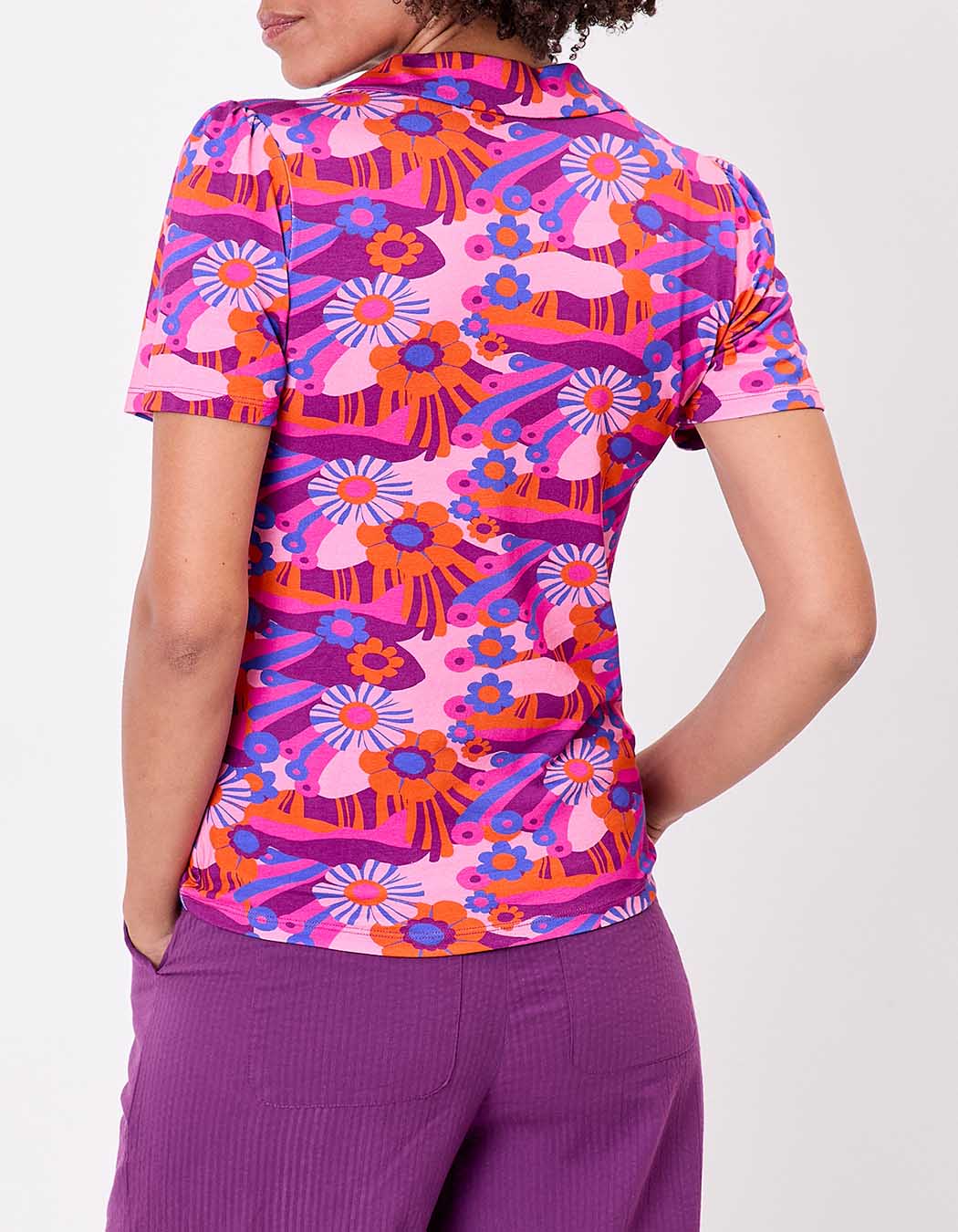 Short-sleeve knit blouse femme Princesse Nomade