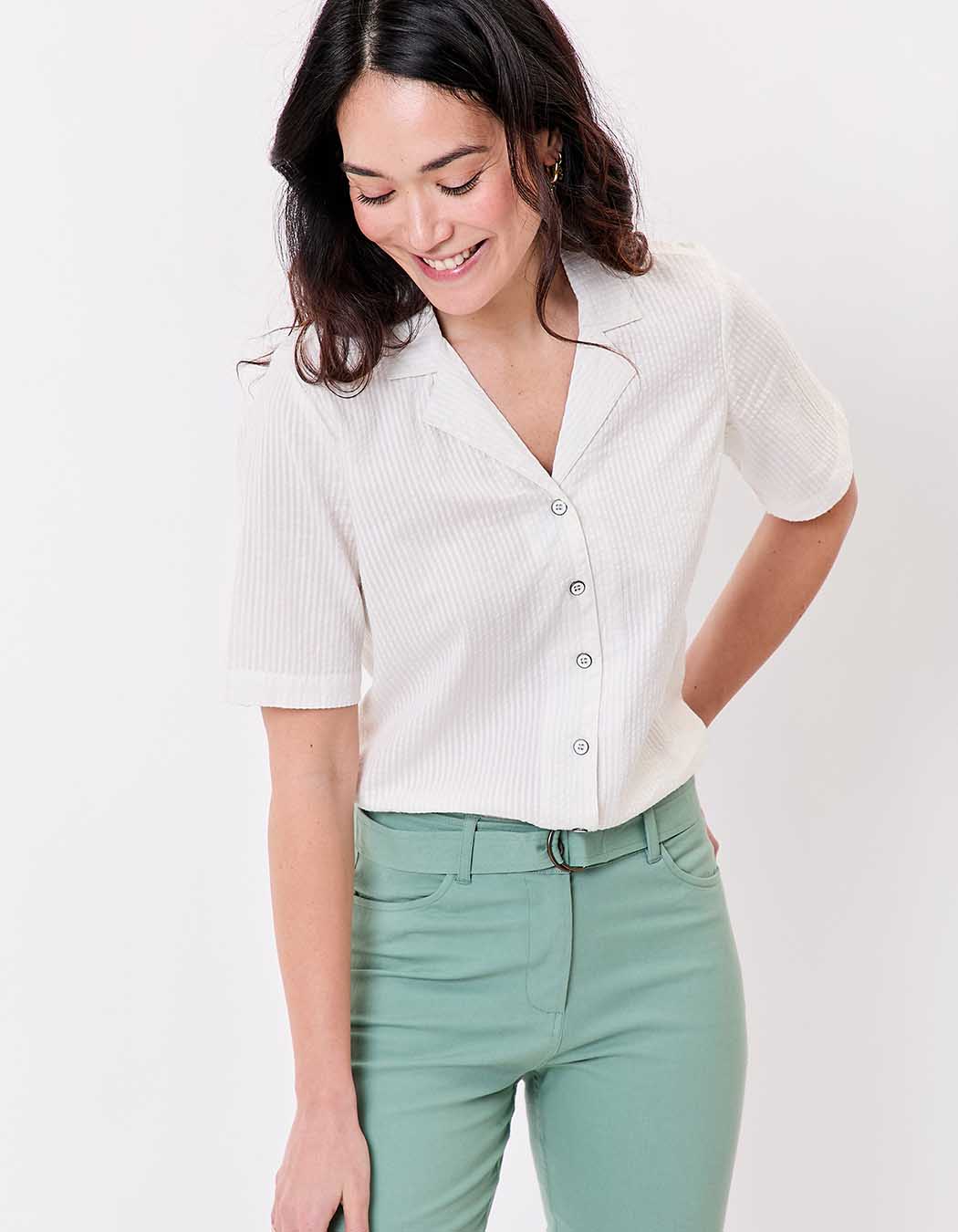 Crinkled cotton shirt femme Princesse Nomade