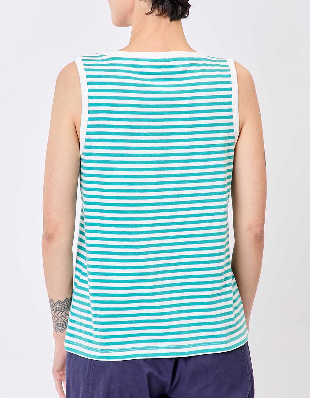 Organic cotton striped tank top femme Princesse Nomade