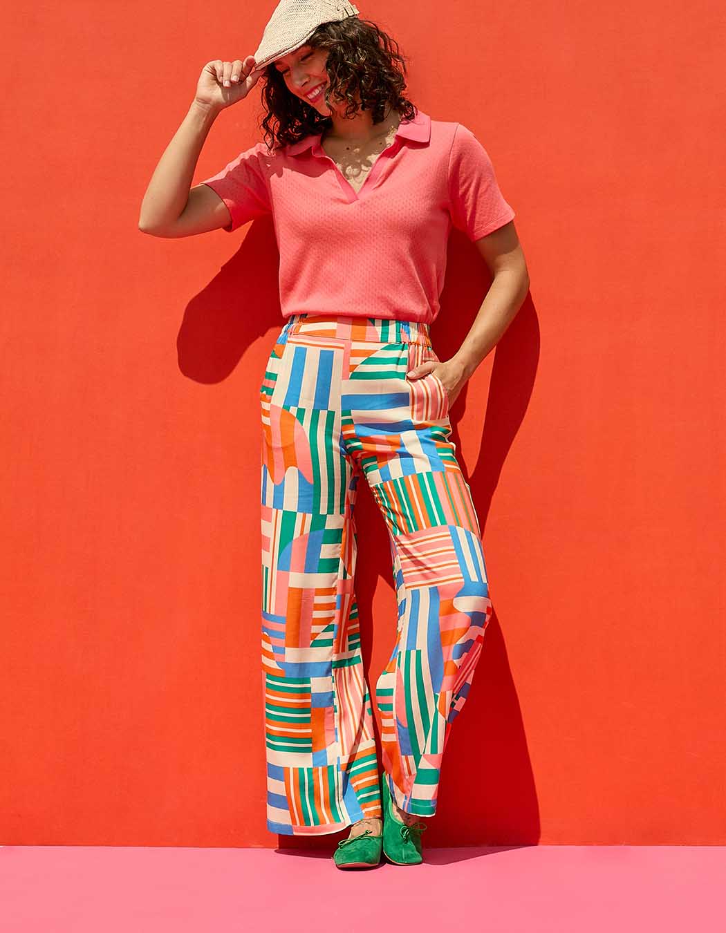 Flowy elasticated wide-leg trousers femme Princesse Nomade