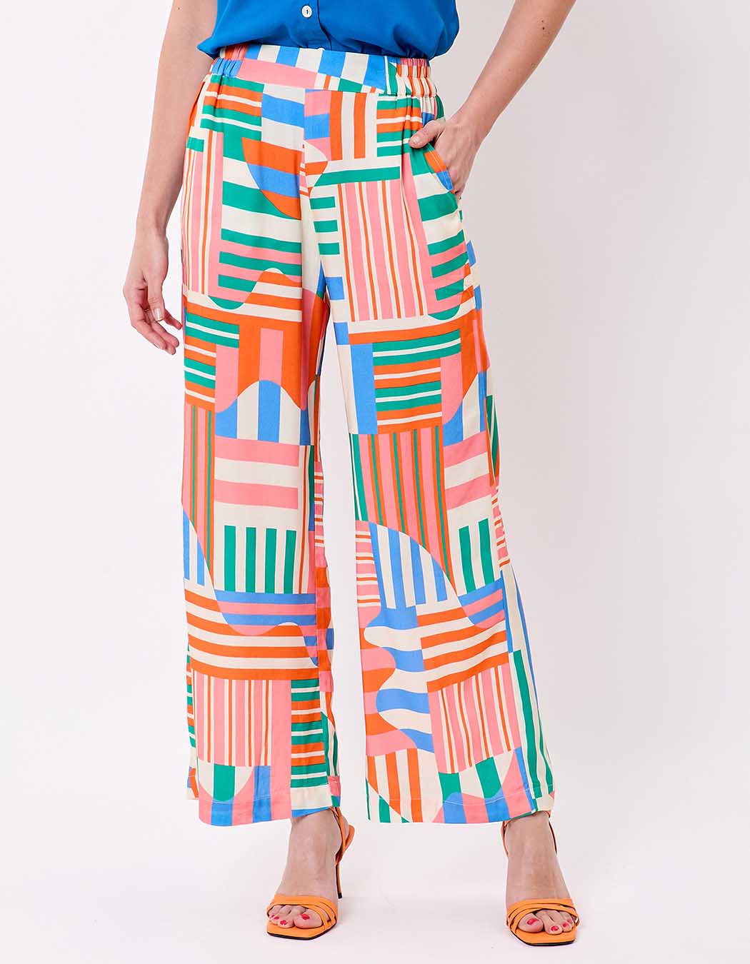 Flowy elasticated wide-leg trousers femme Princesse Nomade