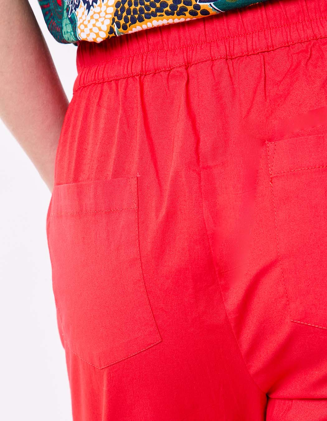 Elasticated stretch cotton chino trousers femme Princesse Nomade