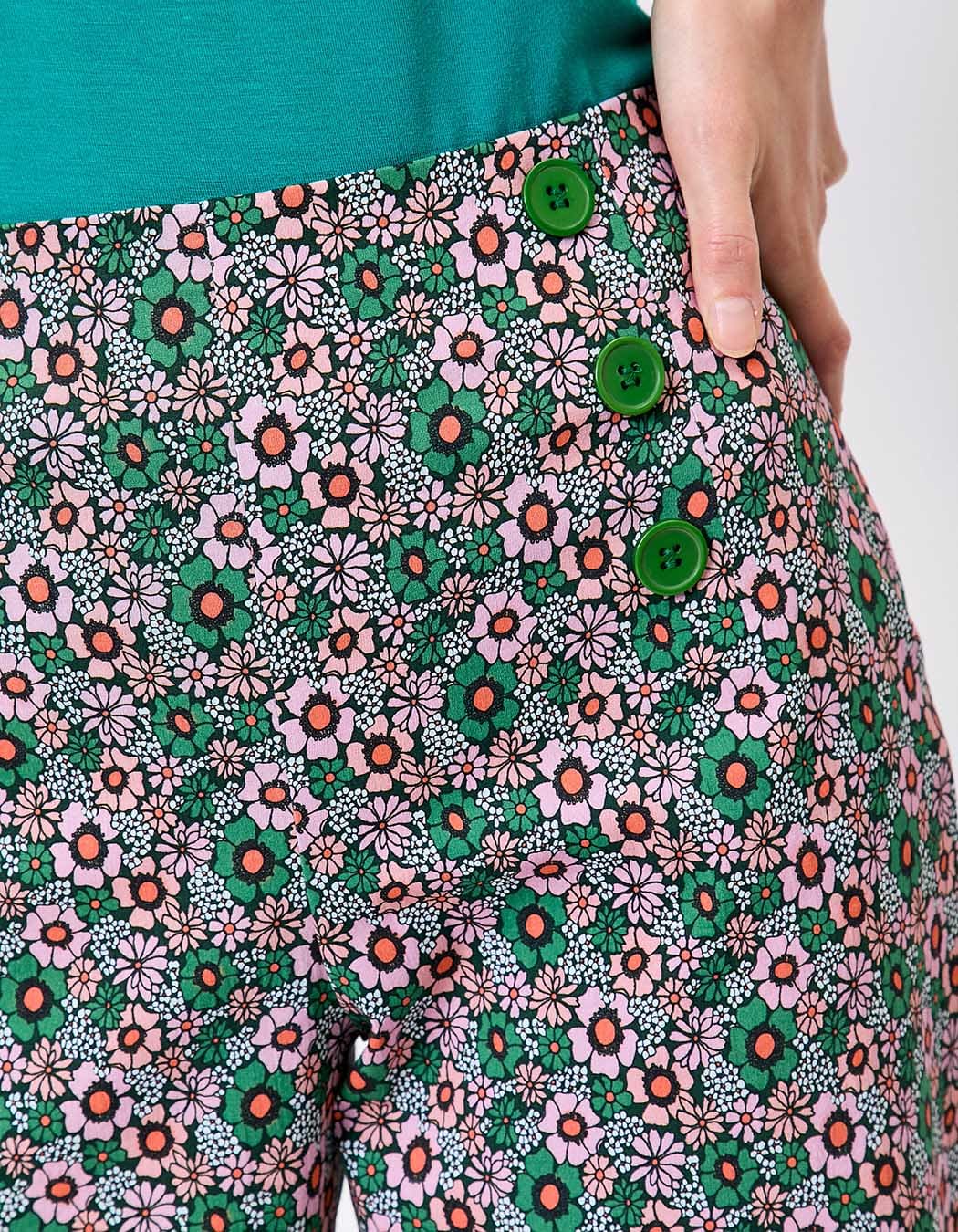 Wide sailor-style stretch cotton trousers femme Princesse Nomade