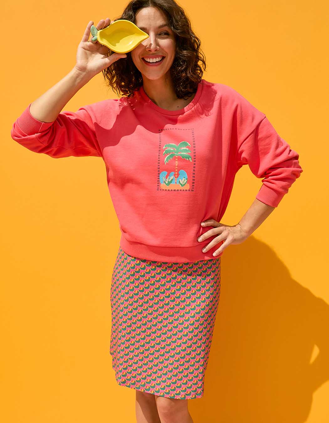 Organic cotton crew neck sweatshirt femme Princesse Nomade