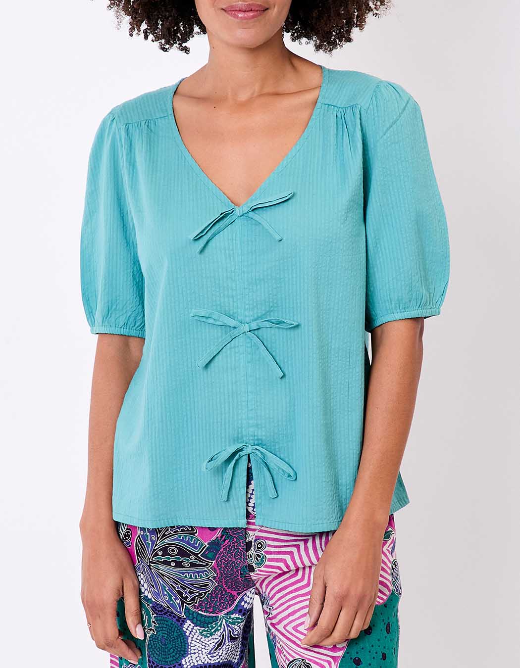 Balloon sleeve gauze cotton blouse femme Princesse Nomade