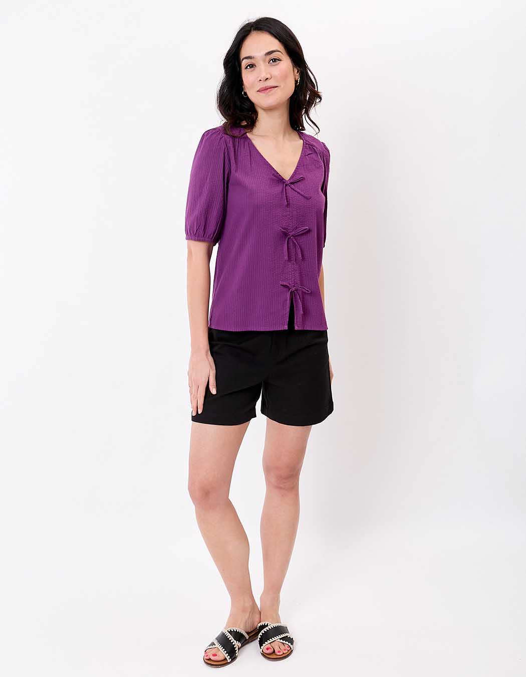 Balloon sleeve gauze cotton blouse femme Princesse Nomade
