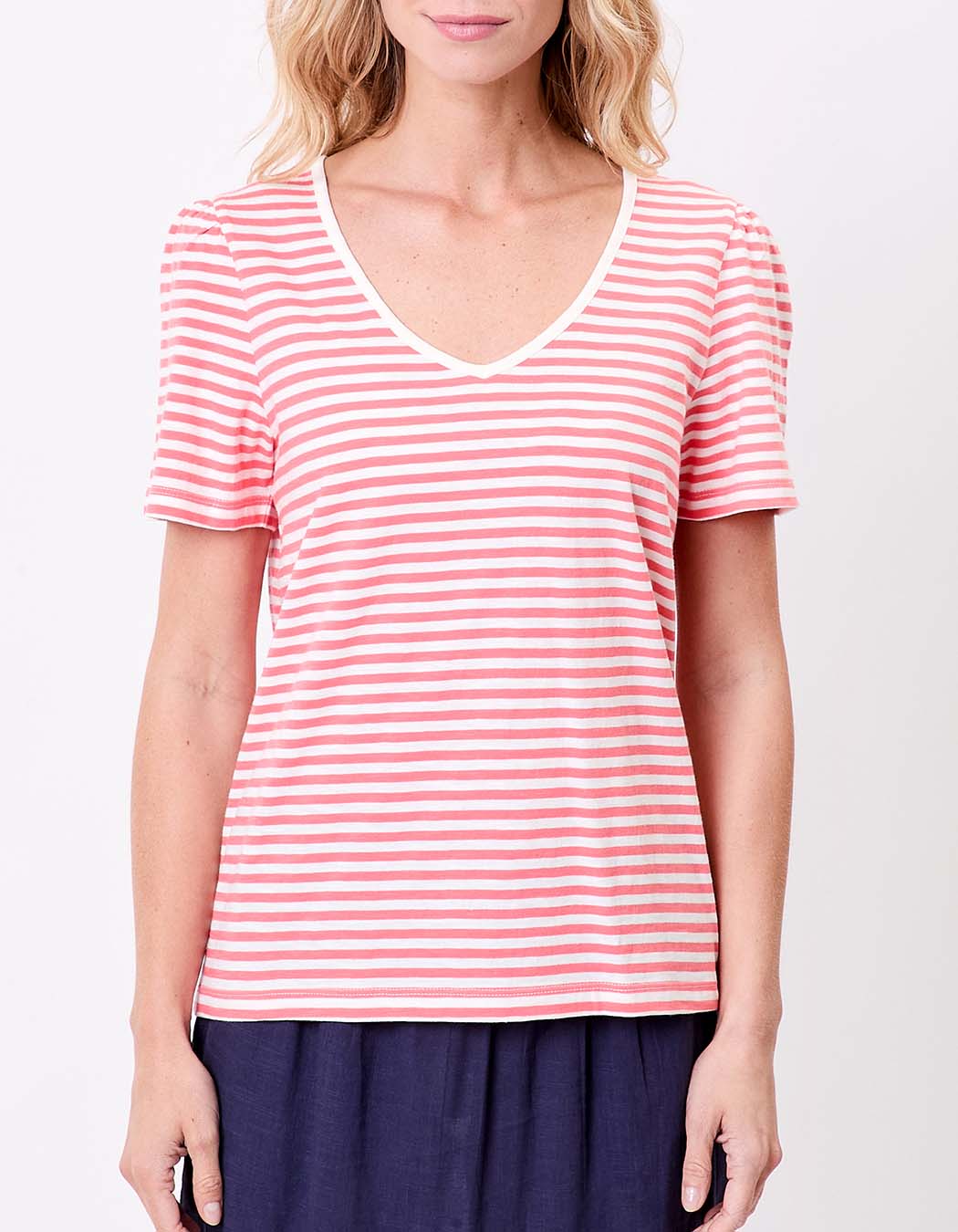 Organic cotton striped T-shirt femme Princesse Nomade