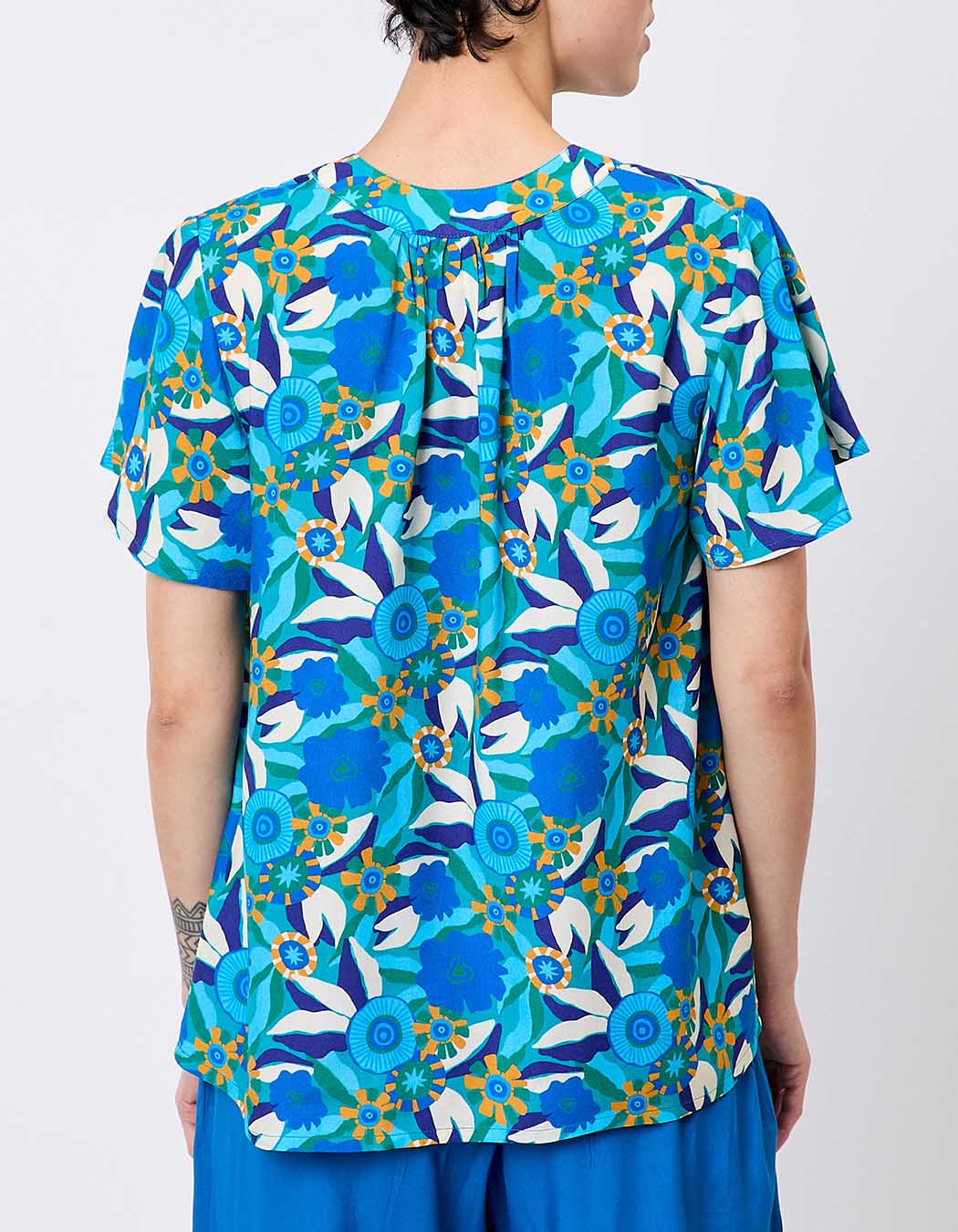 Loose flowy V-neck top femme Princesse Nomade