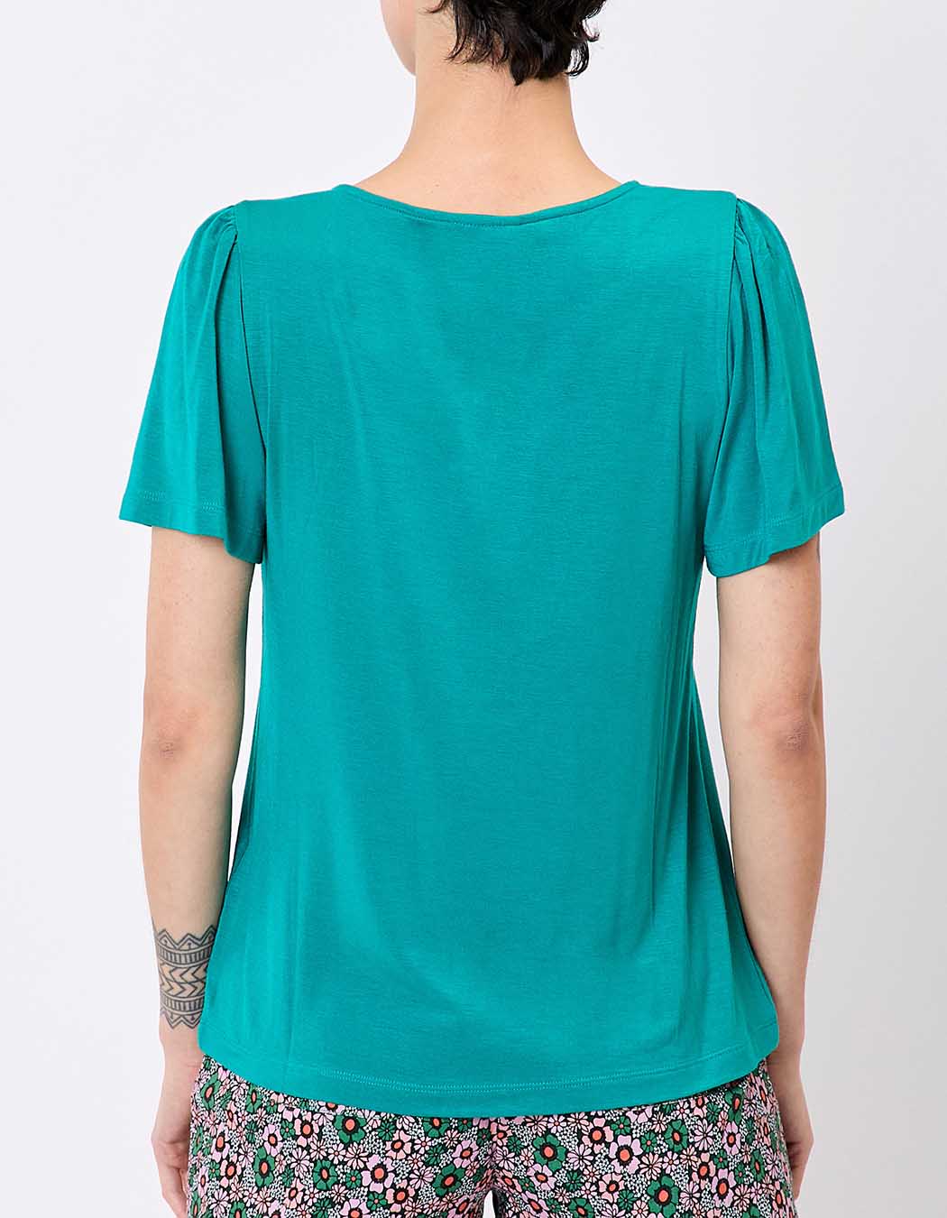 Flowy knit V-neck T-shirt femme Princesse Nomade