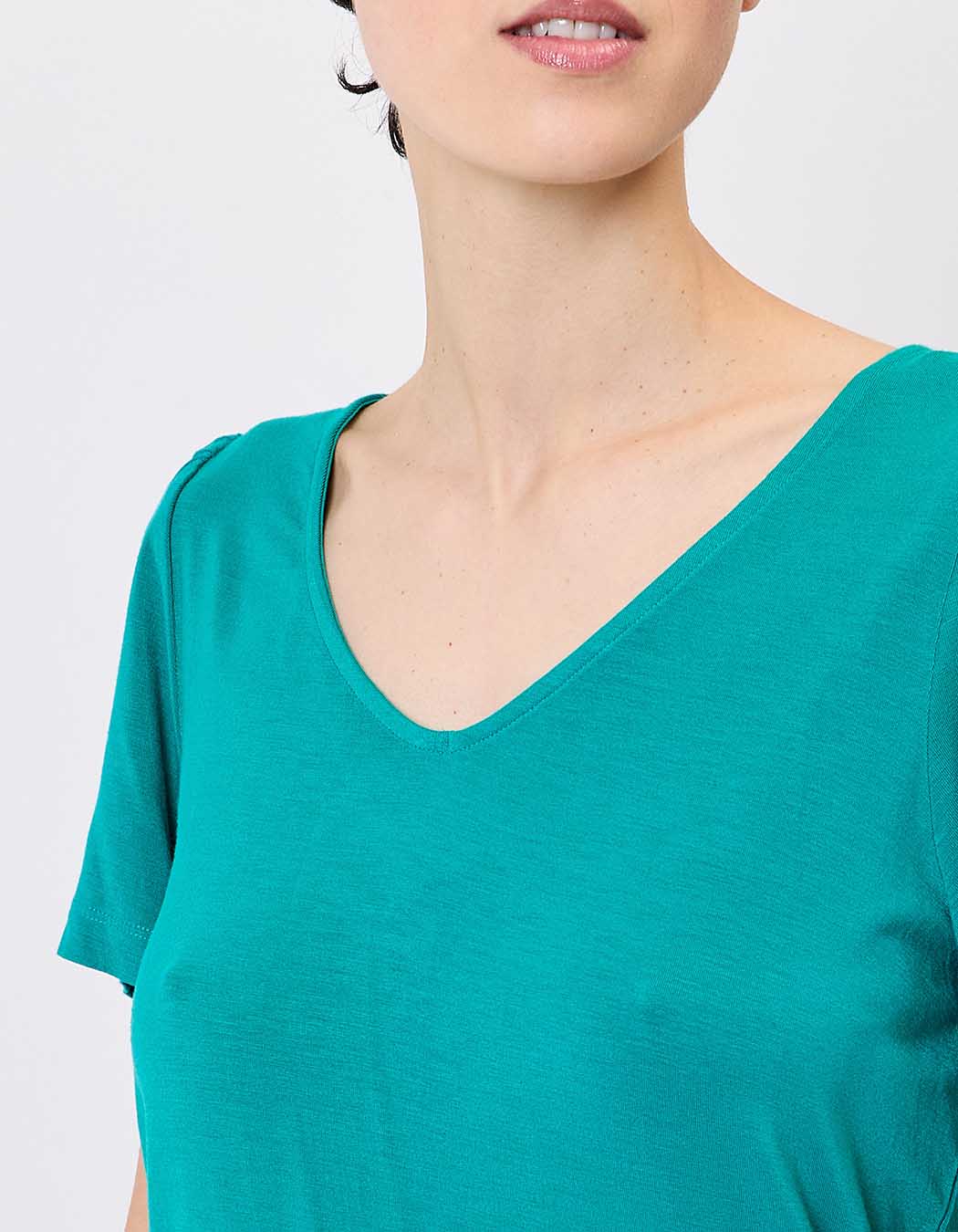 Flowy knit V-neck T-shirt femme Princesse Nomade