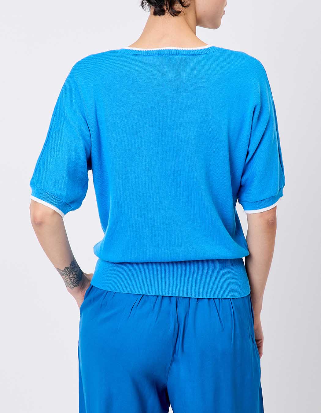 Lightweight plain cotton sweater femme Princesse Nomade