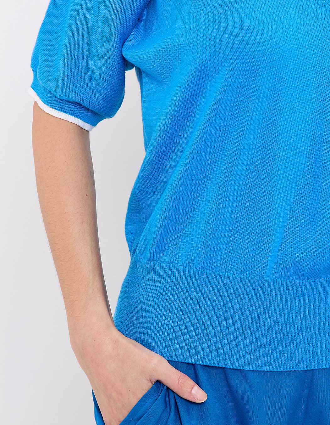 Lightweight plain cotton sweater femme Princesse Nomade
