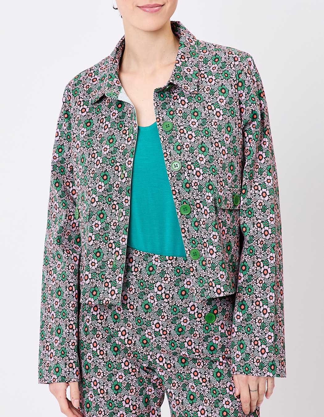 Short stretch cotton jacket femme Princesse Nomade