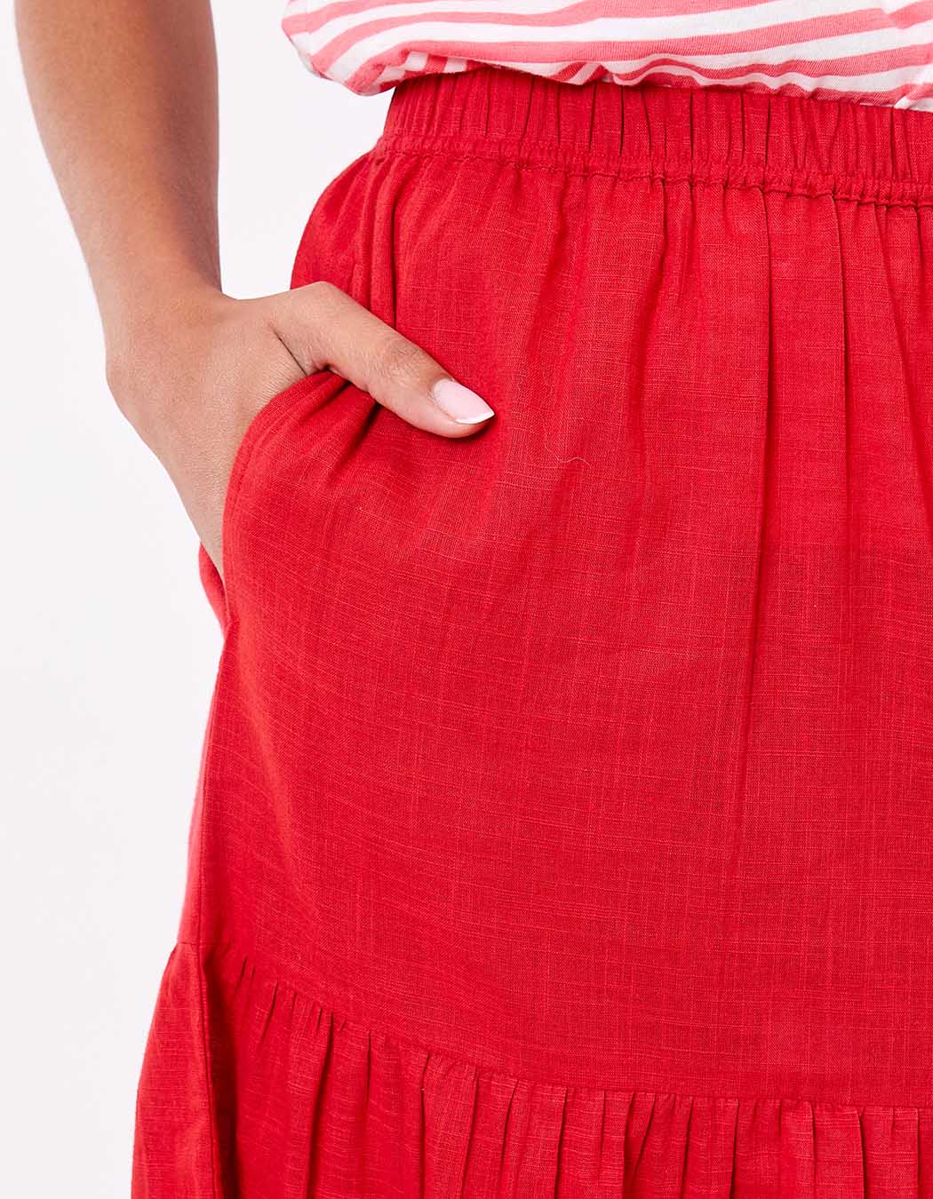 Long organic cotton skirt with ruffles femme La Fiancée