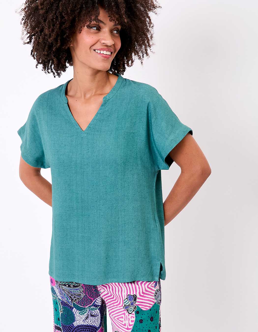Fluid linen T-shirt femme La Fiancée