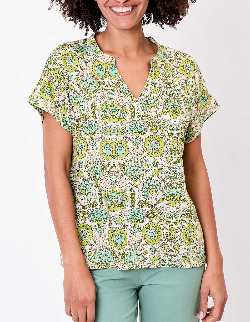 Fluid linen T-shirt femme La Fianc&eacute;e