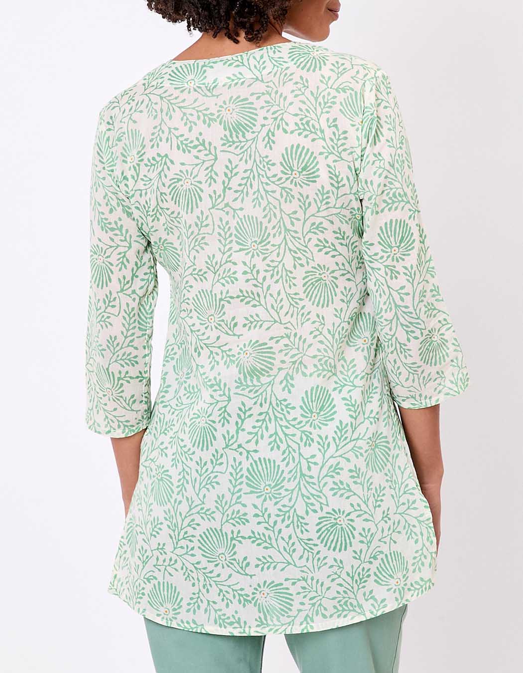 Printed organic cotton tunic femme La Fianc&eacute;e