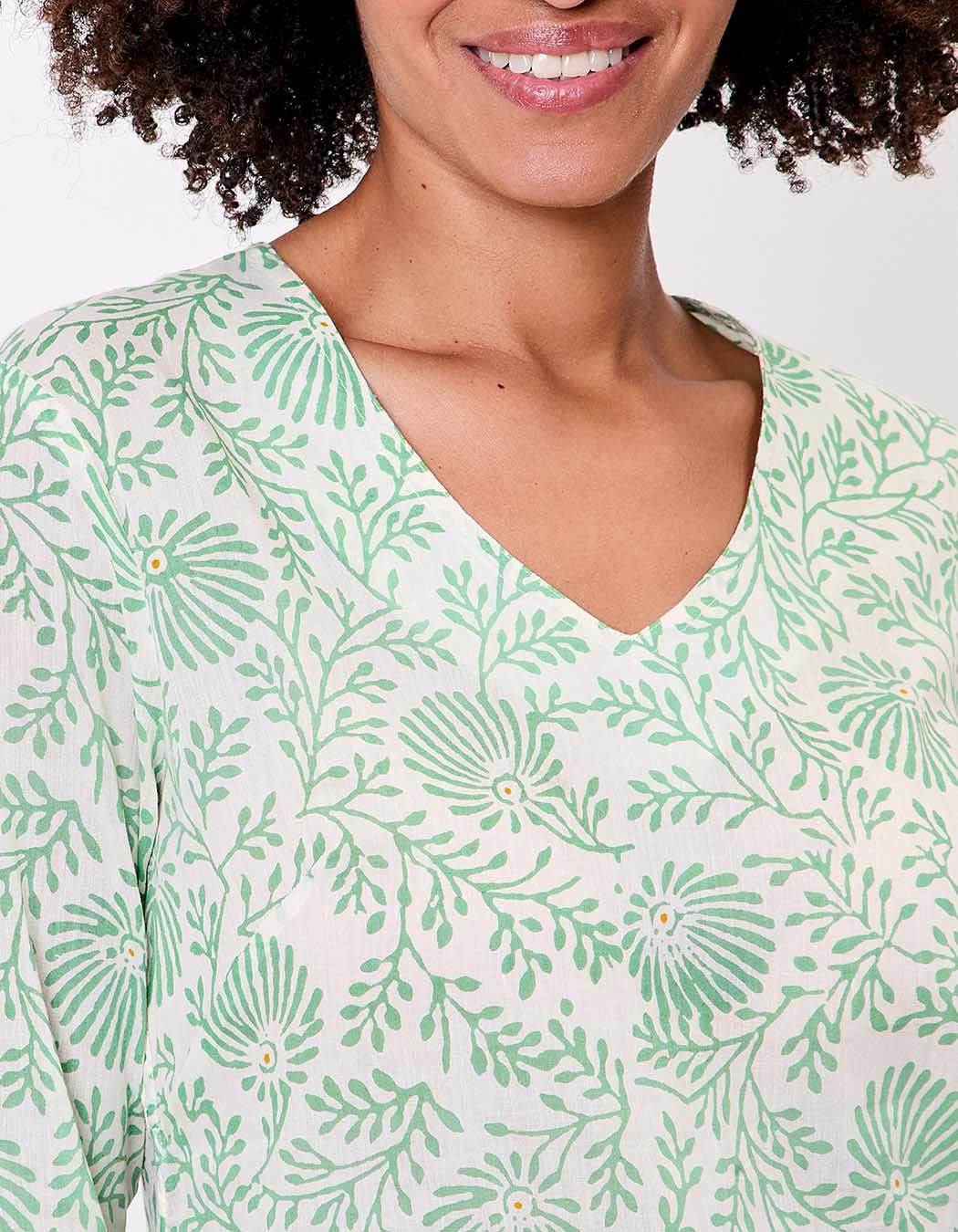 Printed organic cotton tunic femme La Fianc&eacute;e
