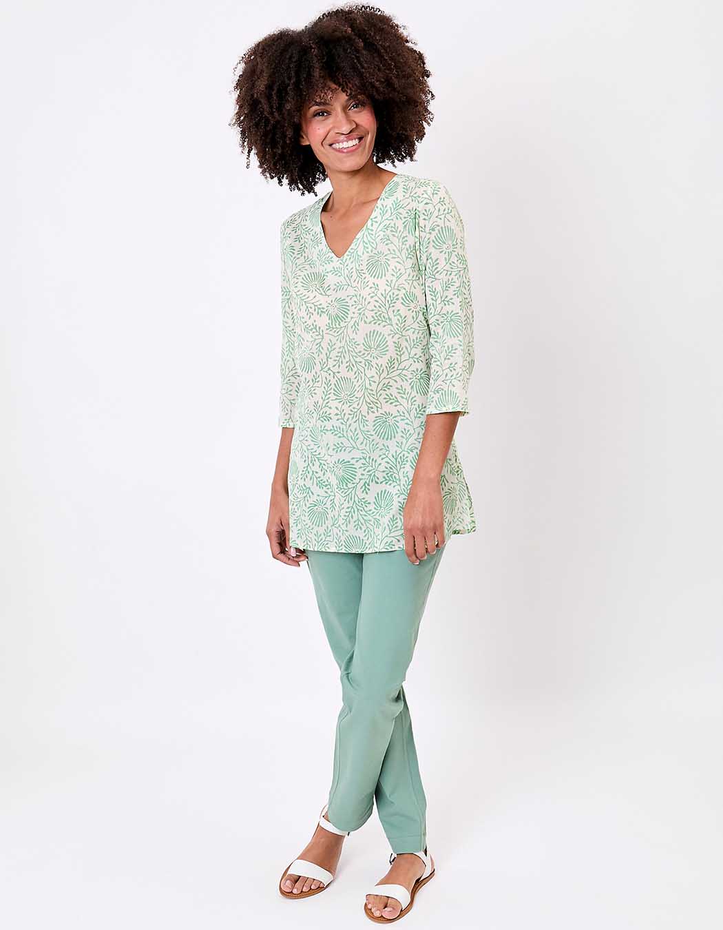 Printed organic cotton tunic femme La Fianc&eacute;e