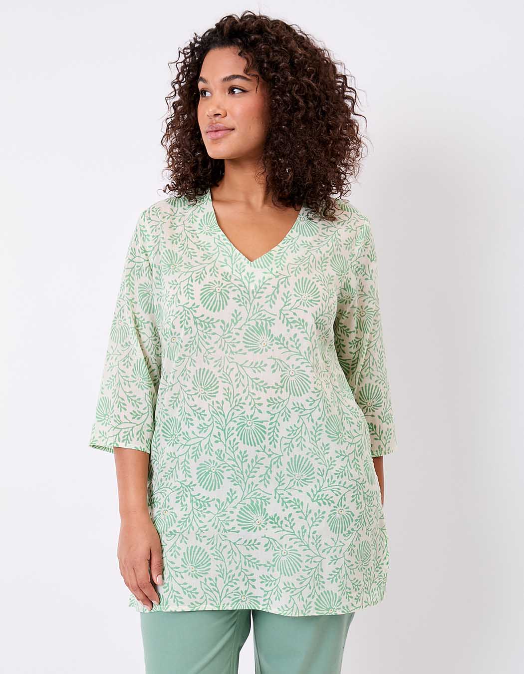 Printed organic cotton tunic femme La Fianc&eacute;e
