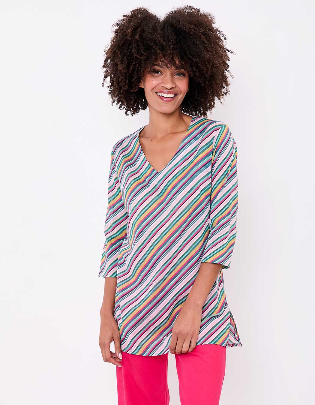 Printed organic cotton tunic femme La Fiancée